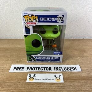 Green Geicoween Gecko Funko Pop #172 Geico Limited Edition Vaulted NEAR MINT